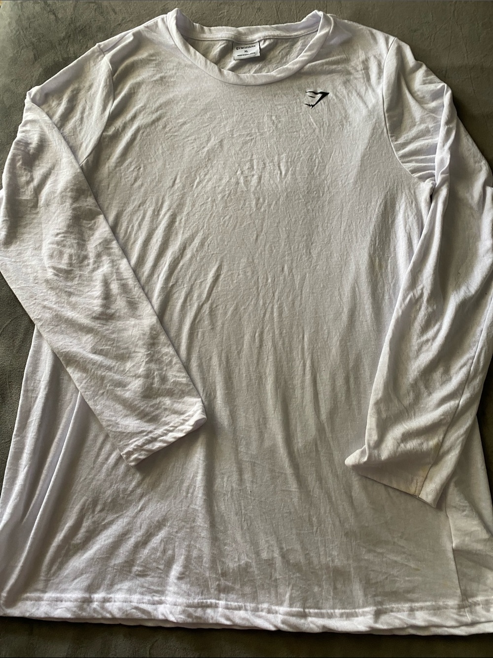 Gymshark White Men’s Long Sleeve Crew Tee